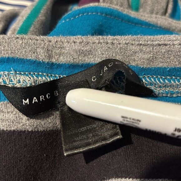 Marc By Marc Jacobs bold Stripe Mini Dress Womens Size Medium button front. - Picture 10 of 12